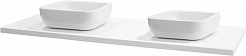 Акватон Столешница под раковину Брук 140 (60+20+60) белая – фотография-1